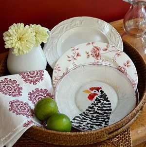 Rustic Stenciled Plates