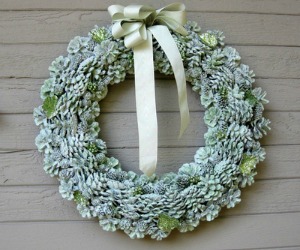 Glitter Pine Cone Wreath